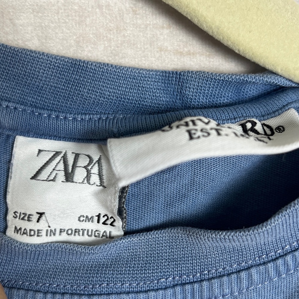 Zara Kids Harvard University Blue Graphic Print Short Sleeve T-Shirt Size 7 - Picture 6 of 6
